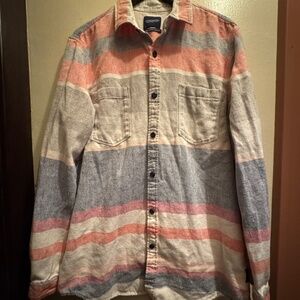 Scotch & Soda Amsterdams Blauw Stripe Woven Far East Amsterdam Shirt Shacket XL